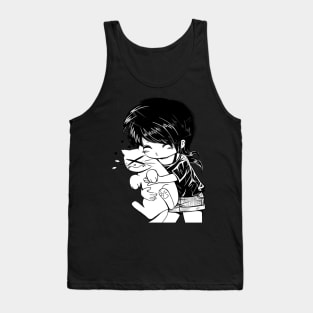 Chibi girl and cute cat Tank Top